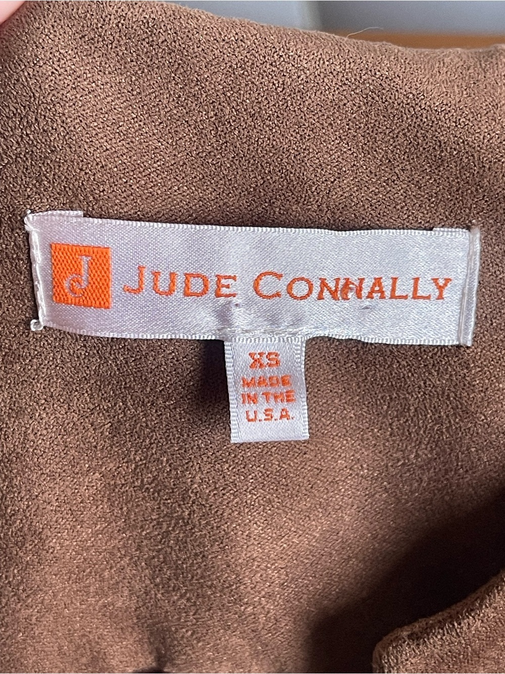 Jude Connally Kerry Faux Suede Dress Brown XS - Picture 7 of 14